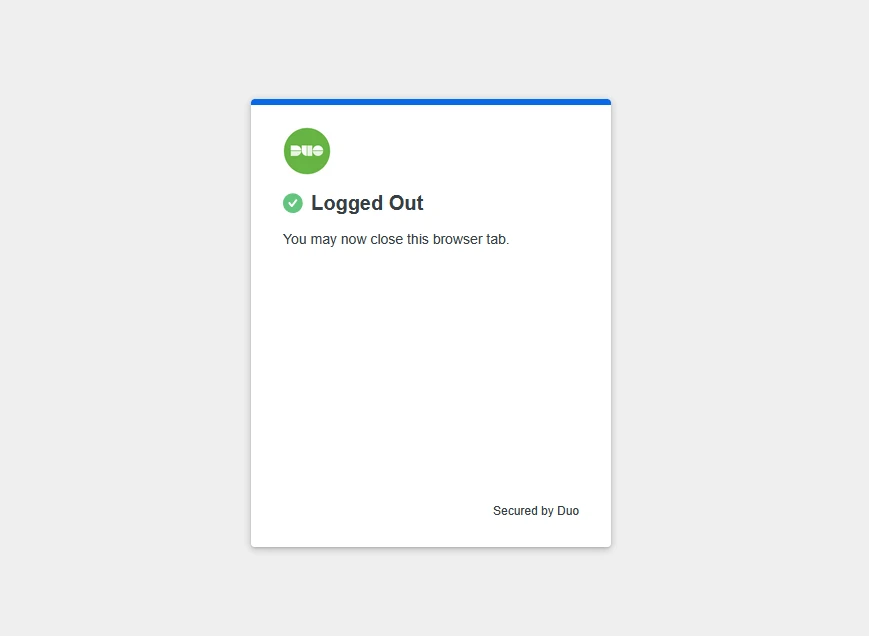 Logout_DUO_Redirect - Documentation Center