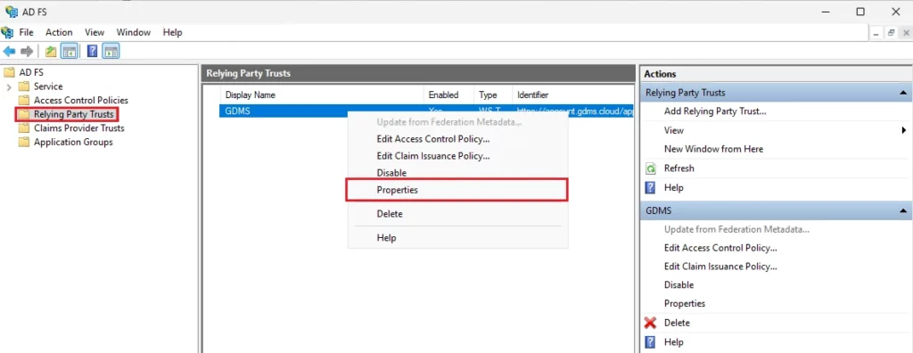 Relying_Party_Trust_Properties - Documentation Center