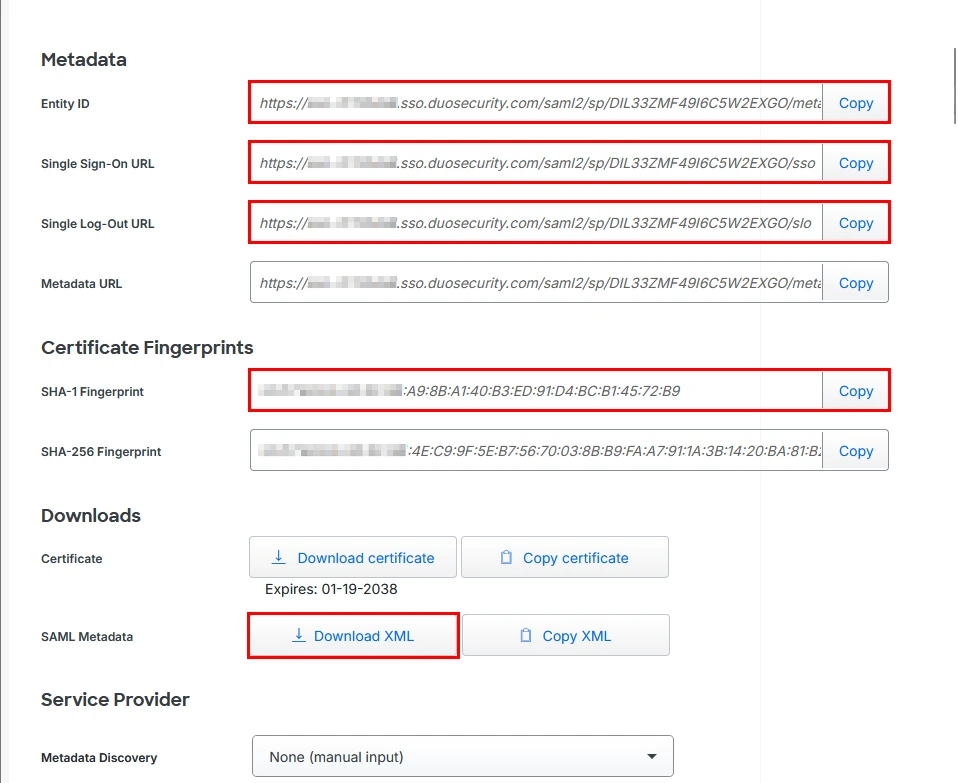 SAML_Service_Provider_Metadata - Documentation Center