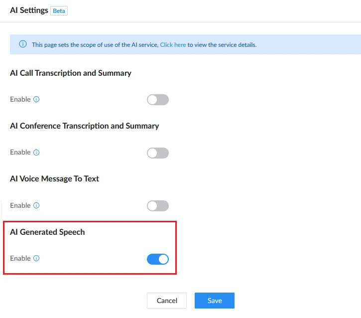 AI_Generated_Speech_Setting - Documentation Center