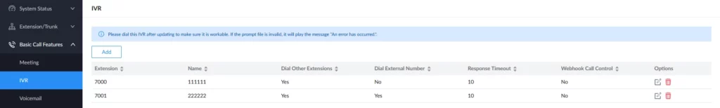 IVR_Page - Documentation Center