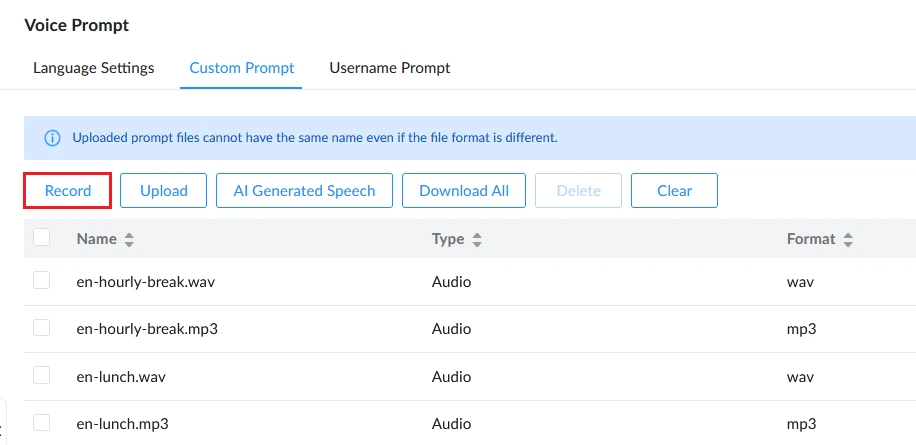 Record_Button_Custom_Prompt - Documentation Center