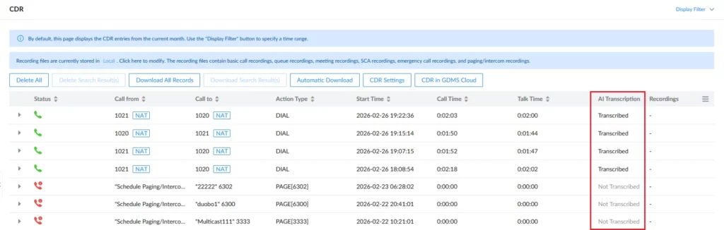 UCM_CDR_Transcribed_Calls - Documentation Center