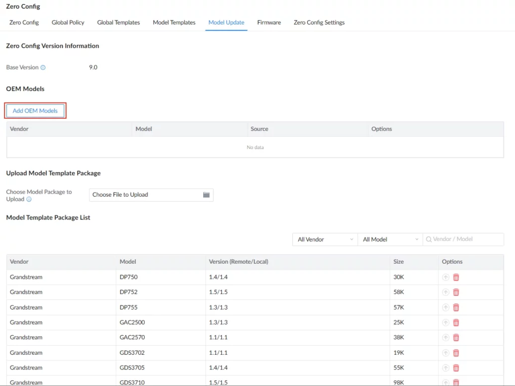 Add OEM Template - Documentation Center