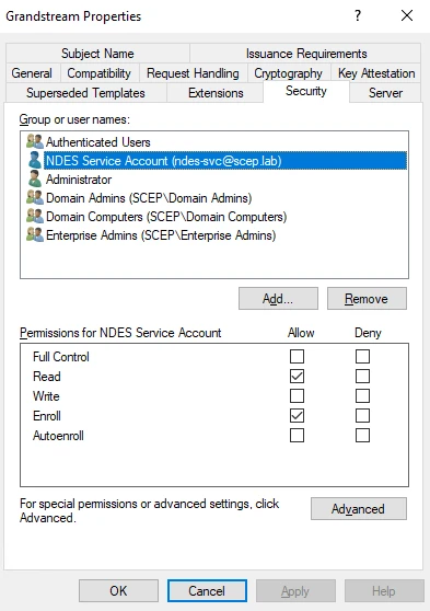 Service Account Permissions - Documentation Center