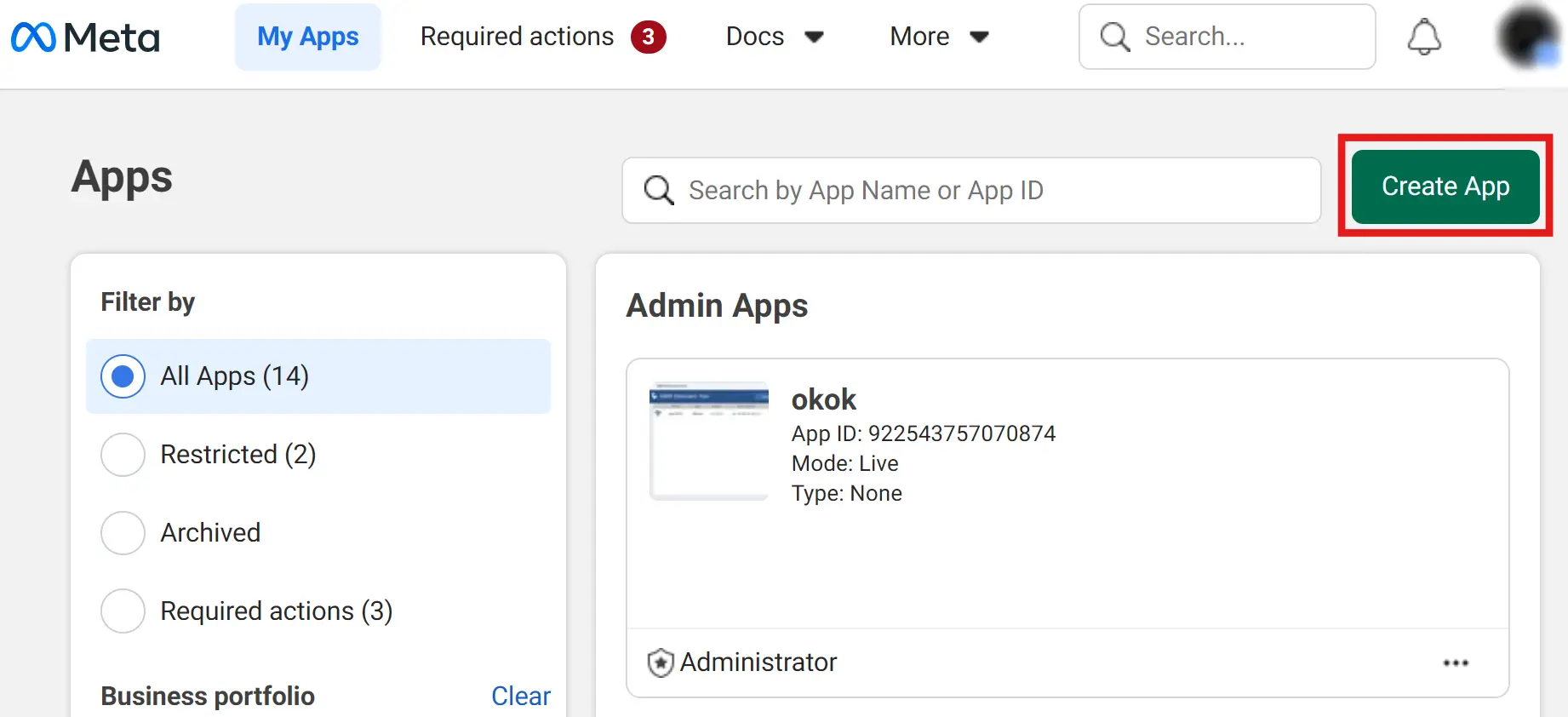 step 1 create the app - Documentation Center