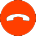 Call button: orange circle with white phone handset icon