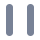 Pause button (two vertical bars) icon used to resume or resume/pause media
