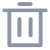 Trash can icon button used to delete an item