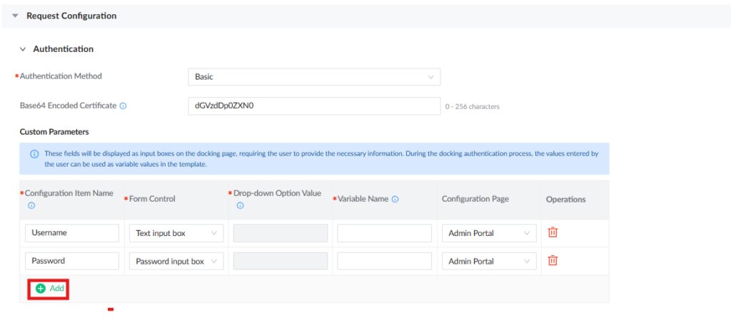 Custom Parameters - Documentation Center