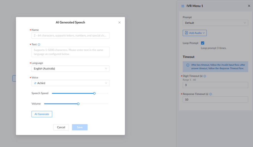 IVR MENU - Documentation Center